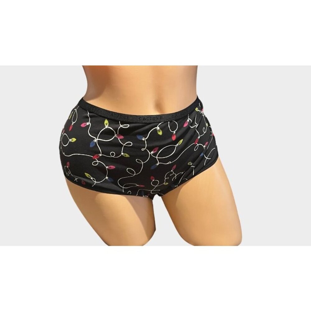 Lane Bryant Cacique "String Of Lights" Cotton High Leg Brief Panty 22/24